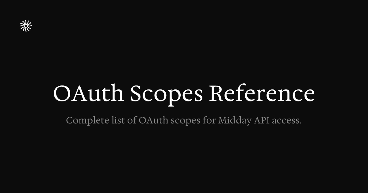 OAuth Scopes Reference