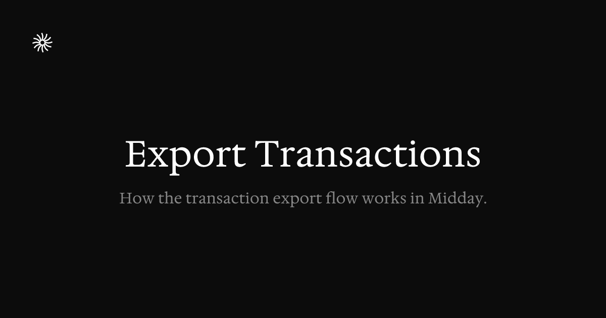 Export Transactions