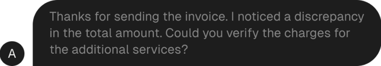 Invoice comments