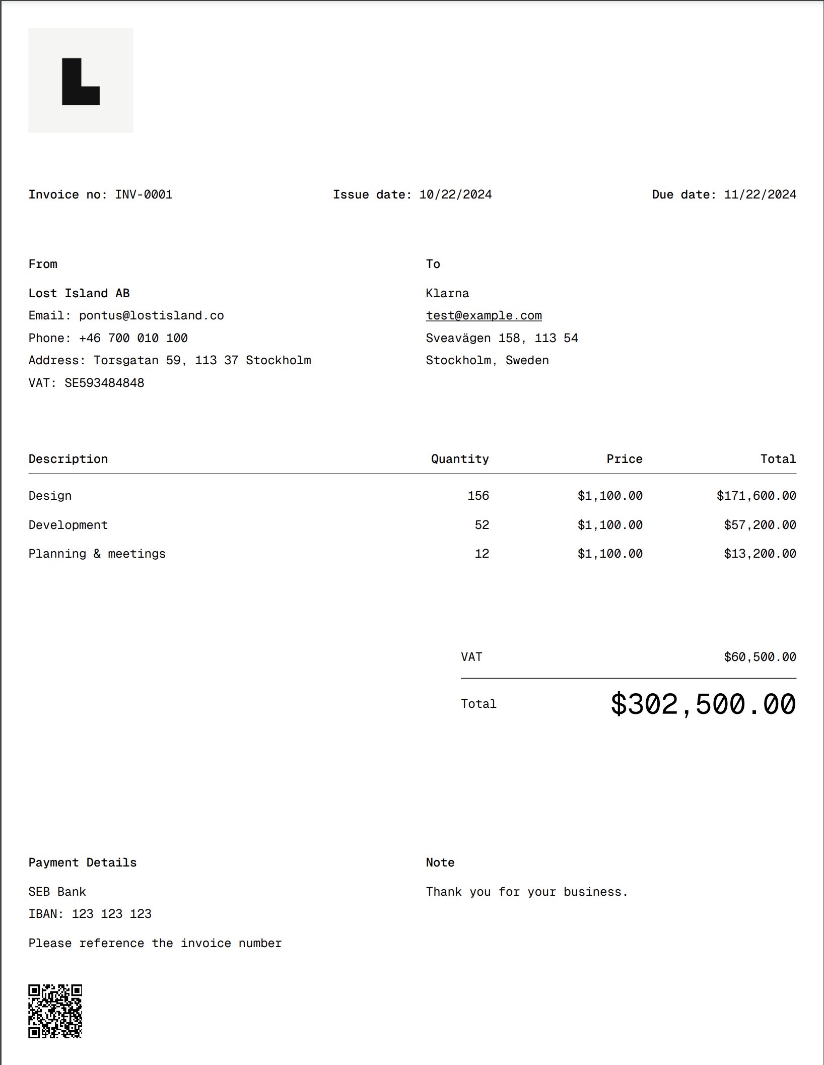 PDF Invoices